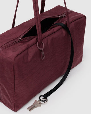 BAGGU - BAGGU Medium Nylon Bowler Bag - Mahogany - COLORPOP