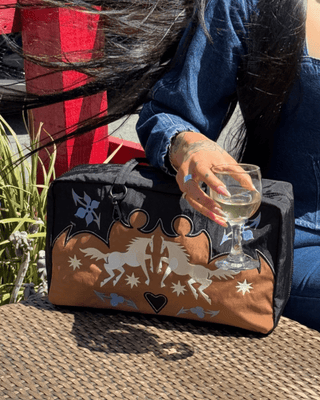 BAGGU - BAGGU Medium Nylon Bowler Bag - Western Appliqué - COLORPOP