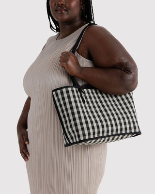 BAGGU - BAGGU Medium Nylon Reversible Tote - Black Mix - COLORPOP