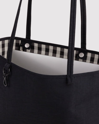 BAGGU - BAGGU Medium Nylon Reversible Tote - Black Mix - COLORPOP