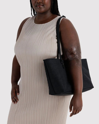 BAGGU - BAGGU Medium Nylon Reversible Tote - Black Mix - COLORPOP
