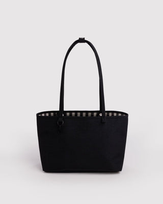 BAGGU - BAGGU Medium Nylon Reversible Tote - Black Mix - COLORPOP