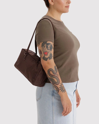 BAGGU - BAGGU Nylon Bowler Bag - Coffee - COLORPOP