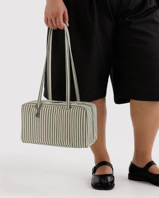 BAGGU - BAGGU Nylon Bowler Bag - Sage Stripe - COLORPOP