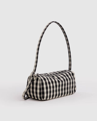 BAGGU - BAGGU Nylon Loaf Bag - Black And Cream Gingham - COLORPOP