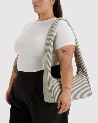 BAGGU - BAGGU Nylon Meringue Bag - Sage Stripe - COLORPOP