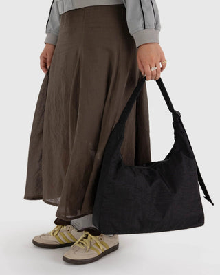 BAGGU - BAGGU Nylon Shoulder Bag - Black - COLORPOP