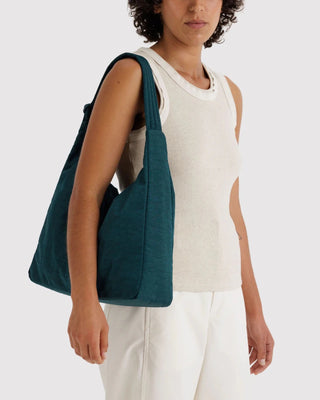 BAGGU - BAGGU Nylon Shoulder Bag - Deep Sea - COLORPOP
