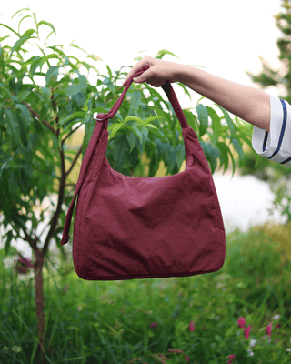 BAGGU - BAGGU Nylon Shoulder Bag - Mahogany - COLORPOP