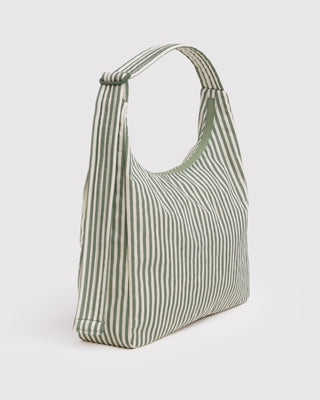 BAGGU - BAGGU Nylon Shoulder Bag - Sage Stripe - COLORPOP