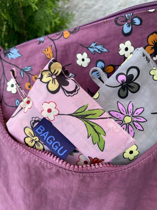 BAGGU - BAGGU Nylon Shoulder Bag - Wild Plum - COLORPOP