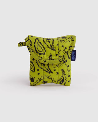 BAGGU - BAGGU Puffy Earbuds Case - Chartreuse Paisley - COLORPOP