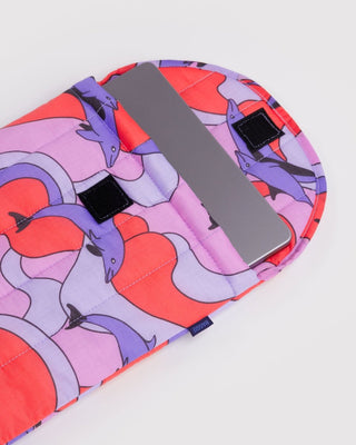 BAGGU - BAGGU Puffy Laptop Sleeve 13"/14" - Dolphins - COLORPOP