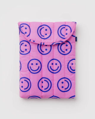 BAGGU - BAGGU Puffy Laptop Sleeve 13"/14" - Pop Pink Happy - COLORPOP