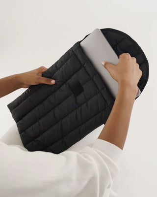 BAGGU - BAGGU Puffy Laptop Sleeve 16" - Black - COLORPOP