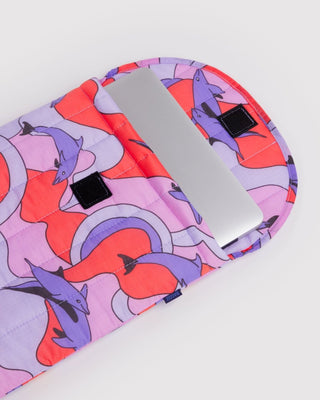 BAGGU - BAGGU Puffy Laptop Sleeve 16" - Dolphins - COLORPOP