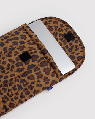 BAGGU - BAGGU Puffy Laptop Sleeve 16" - Leopard - COLORPOP