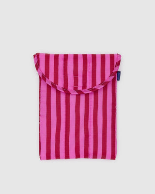 BAGGU - BAGGU Puffy Tablet Sleeve 8" - Pink & Red Painted Stripe - COLORPOP
