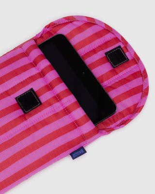 BAGGU - BAGGU Puffy Tablet Sleeve 8" - Pink & Red Painted Stripe - COLORPOP