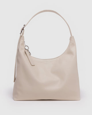 BAGGU - BAGGU Recycled Leather Shoulder Bag - Stone - COLORPOP