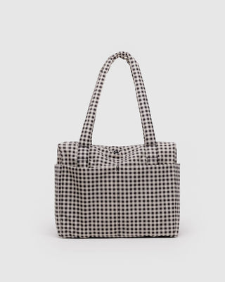 BAGGU - BAGGU Small Cloud Carry - On Bag - Black & White Gingham - COLORPOP