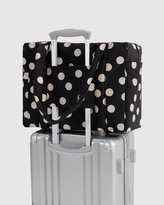 BAGGU - BAGGU Small Cloud Carry-On - Black and Cream Polka Dot - COLORPOP