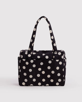 BAGGU - BAGGU Small Cloud Carry-On - Black and Cream Polka Dot - COLORPOP