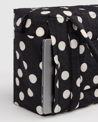 BAGGU - BAGGU Small Cloud Carry-On - Black and Cream Polka Dot - COLORPOP