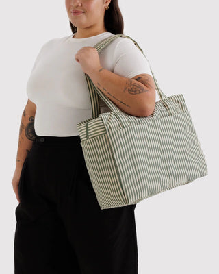 BAGGU - BAGGU Small Cloud Carry - On - Sage Stripe - COLORPOP