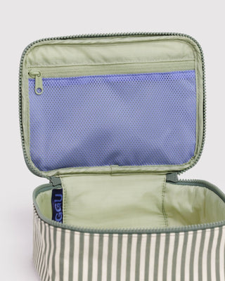 BAGGU - BAGGU Small Cosmetic Case - Sage Stripe - COLORPOP