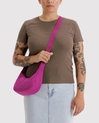 BAGGU - BAGGU Small Crescent Bag - Deep Fuchsia - COLORPOP