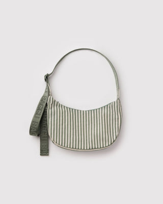 BAGGU - BAGGU Small Crescent Bag - Sage Stripe - COLORPOP