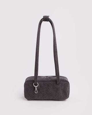 BAGGU - BAGGU Small Denim Bowler Bag - Washed Black Denim - COLORPOP