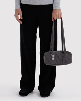 BAGGU - BAGGU Small Denim Bowler Bag - Washed Black Denim - COLORPOP
