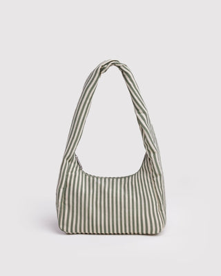 BAGGU - BAGGU Small Nylon Meringue Bag - Sage Stripe - COLORPOP