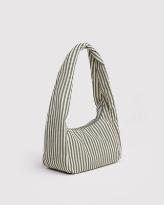 BAGGU - BAGGU Small Nylon Meringue Bag - Sage Stripe - COLORPOP