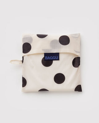 BAGGU - Big BAGGU Handlenett - Cream and Black Polka Dot - COLORPOP