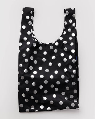 BAGGU - Big BAGGU Handlenett - Silver Metallic Polka Dot - COLORPOP