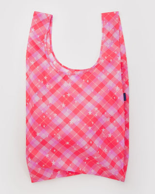 BAGGU - Big BAGGU Pink Star Plaid - COLORPOP