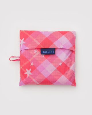 BAGGU - Big BAGGU Pink Star Plaid - COLORPOP