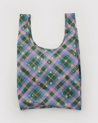 BAGGU - Standard Baggu - Green Star Plaid - COLORPOP