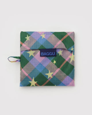 BAGGU - Standard Baggu - Green Star Plaid - COLORPOP
