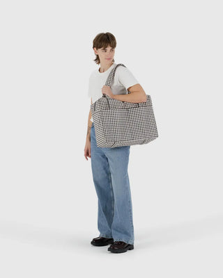 BAGGU Cloud Carry-On Bag - Black & White Gingham