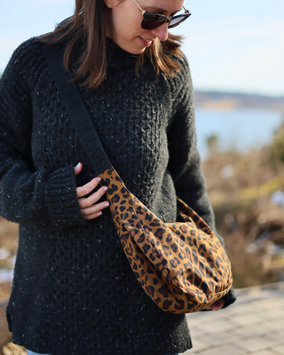 BAGGU Medium Crescent Bag - Leopard