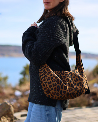 BAGGU Medium Crescent Bag - Leopard