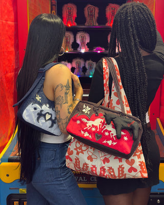 BAGGU Nylon Bowler Bag - Western Appliqué