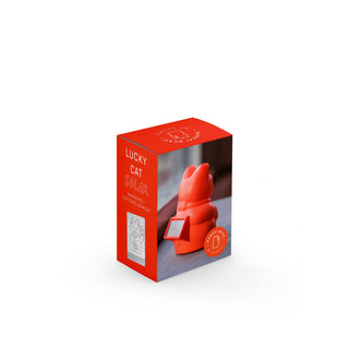 Lucky Cat Mini Dekorasjon - Neon Orange