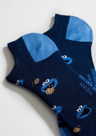 BESOCKS - Cookie Monster - Ankelsokker i Økologisk Bomull 36 - 40 - COLORPOP