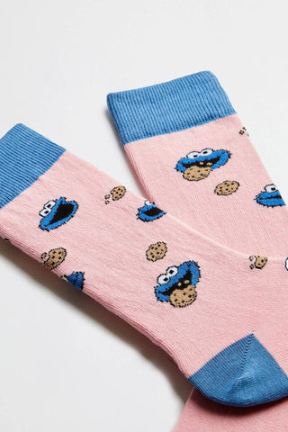 BESOCKS - Cookie Monster Pink - Sokker i Økologisk Bomull 36 - 40 - COLORPOP