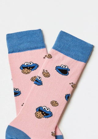 BESOCKS - Cookie Monster Pink - Sokker i Økologisk Bomull 36 - 40 - COLORPOP